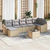  Sjedeća garnitura za vrt 7 kom. Smeđa i krem poliratan 288,5 x 123,5 x 85 cm | shoptok.hr