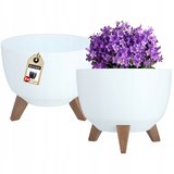 KADAX cvetlični lonec, sadilnik, pokrov, noge, vložek, stojalo za rože, 29 cm, bel, okrogel, 2 kosa., (5000350567) | Shoptok.si