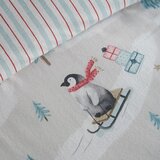 Catherine Lansfield Flanelska posteljina za bračni krevet u prirodnoj boji 200x200 cm Brushed Christmas Penguins &amp;ndash; Slike