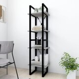  The Living Store Knjižna omara 4-nadstropna siva sonoma 40x30x140 cm konstr. les - Knjižna Omara, (21431471) Cene