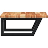  Zidna polica za umivaonik od čelika i masivnog bagremovog drva Smeđa 50 x 50 x 2 cm | shoptok.hr