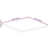 Stolna ploča 60x60x3 8 cm četvrtasta od masivnog drva bagrema | shoptok.hr