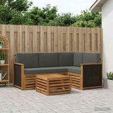  Set vanjskih sofa 5 pcs Prirodna i antracit 59 x 59 x 37 cm | Eponuda.com