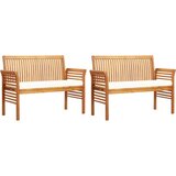  5-dijelni vanjski blagovaonski set s jastucima bagremovo drvo | shoptok.hr