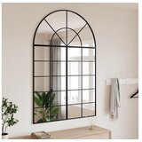 vidaXL Zidno ogledalo crno 100x150 cm lučno željezno | shoptok.hr