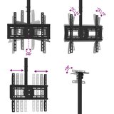  Stropni TV nosač za zaslon od 32-65 inča VESA 400x400 mm 40 kg | shoptok.hr
