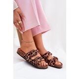 Boto Ladies Slippers With Clear On Cork Sole Leopard Brown Sercele | Shoptok.si
