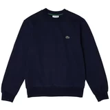 Lacoste Puloverji Organic Brushed Cotton Sweatshirt - Bleu Marine Modra