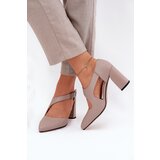VINCEZA Leather Heels With Buckle | shoptok.hr