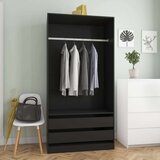  Ormar crni 100 x 50 x 200 cm od konstruiranog drva Cijene