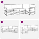  Set vanjskih sofa 5 pcs Bijela i antracit 247 x 128,5 x 73 cm | Shoptok.si