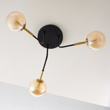 Jupiter 2037 - Luster na šipci BURANO 3xG9/10W/230V crna/zlatna/bež | Eponuda.com