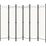 vidaXL Sobna pregrada sa 6 panela krem-bijela 240 x 180 cm Cijene