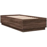  Okvir za krevet s LED svjetlima smeđi hrast 90 x 190 cm drveni | shoptok.hr