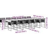  13-dijelni vrtni blagovaonski set s jastucima poliratan crni | shoptok.hr