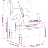 vidaXL Fotelja tamnozelena 74x84x100 cm od tkanine | shoptok.hr