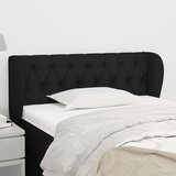  Uzglavlje s ušima crno 93x23x78/88 cm od tkanine | shoptok.hr
