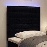  LED glava kreveta s LED trakama Crna 100 cm tkanina | shoptok.hr
