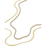 Fossil Verižica 'Ellis' zlata / transparentna | Shoptok.si