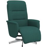 Maison Chic Fotelj - Relax naslanjač z oporo za noge temno zeleno blago, (22062186) | Shoptok.si