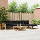 Set vanjskih sofa 6 pcs Bijela i crna | shoptok.hr