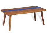  Klubska mizica iz tikovine in smole 100x50x40 cm | Shoptok.si