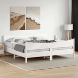 Okvir kreveta s uzglavljem bijeli 180 x 200 cm masivna borovina | shoptok.hr