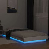  Okvir za krevet s LED svjetlima bijeli 90 x 190 cm drveni | shoptok.hr