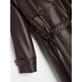 Sinsay Trench kaput od imitacije kože s remenom | shoptok.hr