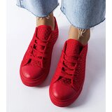 Gemre Red woven fabric sneakers Thibodeau | Shoptok.si