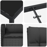  Vrtni set za objed 7 kom. Crna poliratan | shoptok.hr