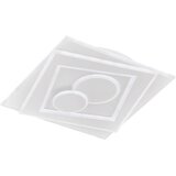 Fischer & Honsel bela kovinska LED stropna zatemnitvena svetilka z daljinskim upravljalnikom 50x50 cm Ratio Cene