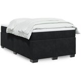 vidaXL Box spring postelja z vzmetnico črna 120x200 cm žamet Cene