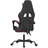  Vrtljiv gaming stol z oporo za noge črno + vin. rdeče um. usnje, (20701320) | Shoptok.si