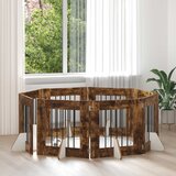  Vrata za pse s postoljem 8 pcs Dimljeni hrast 60 x 60 cm Cene