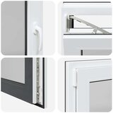  Kletno okno "RISOR" 80x50 cm vrtljivo-nagibno DIN levo antracitno | Shoptok.si