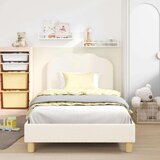 Otroški posteljni okvir z vznožjem krema 80 x 200 cm, (5000104732) | Shoptok.si