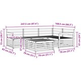  Set vanjskih sofa 5 kom. Prirodna Čvrsto drvo akacije | shoptok.hr