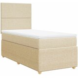  Okvir kreveta s oprugama i madrac krem 80x200 cm od tkanine | shoptok.hr