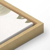  Slika - Retro Vintage Flowers in Delicate Cream and Green Colors 90x60 U prirodnom drvenom okviru | shoptok.hr