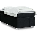 vidaXL Krevet s oprugama i madracem crni 90x200 cm od tkanine | shoptok.hr