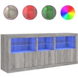  Komoda s LED svjetlima boja sivog hrasta 162 x 37 x 67 cm | shoptok.hr