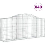  Lučne gabionske košare 40 kom 200x30x80/100cm pocinčano željezo | shoptok.hr