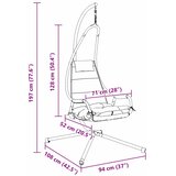  Viseća jaja stolica Antracit 94 x 107 x 196,5 cm Čelik | shoptok.hr