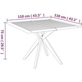 Vrtni stol 110 x 110 x 75 cm od masivnog bagremovog drva | shoptok.hr