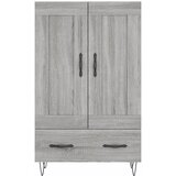 Visoka komoda siva boja hrasta 69,5x31x115 cm konstruirano drvo | Shoptok.si