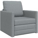 vidaXL Floor Sofa Bed 2-v-1 Svetlo Siva 74x77x81 cm Tkanina u