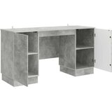  Miza s polico Betonsko siva 142,5 x 50 x 75 cm Inženirski les, (5000283176) | Shoptok.si