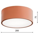  plafonsko svetlo cleo 1xE27/24W/230V, prečnik 20 cm, bakreno | Eponuda.com