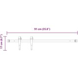 vidaXL Komplet drsnih vrat omarice 91 cm ogljikovo jeklo | Shoptok.si